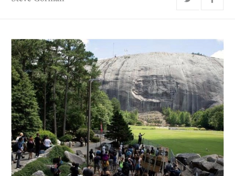 Protesters marched armed through Stone Mountain Park