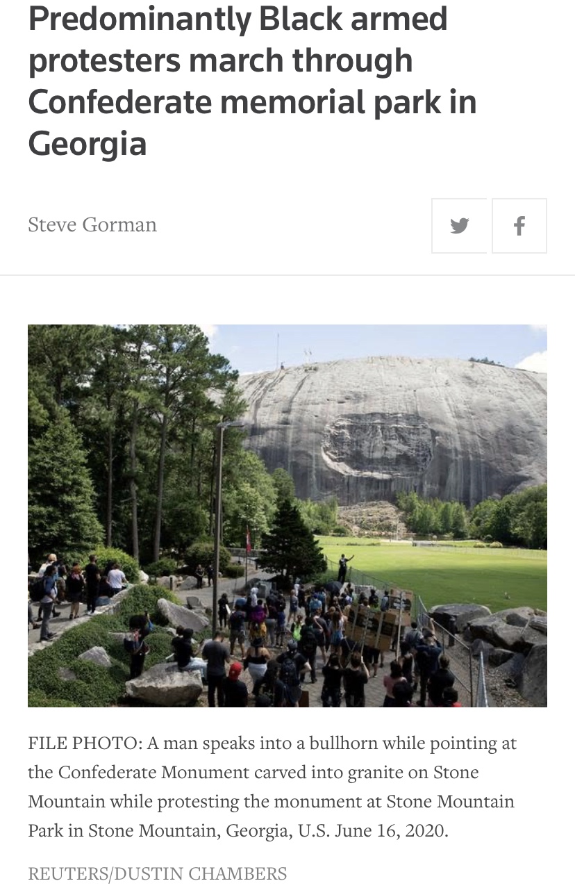 Protesters marched armed through Stone Mountain Park